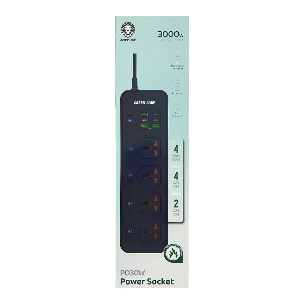 Green Lion PD30W Power Socket - GNPD30POCKBK - Black - Image 3