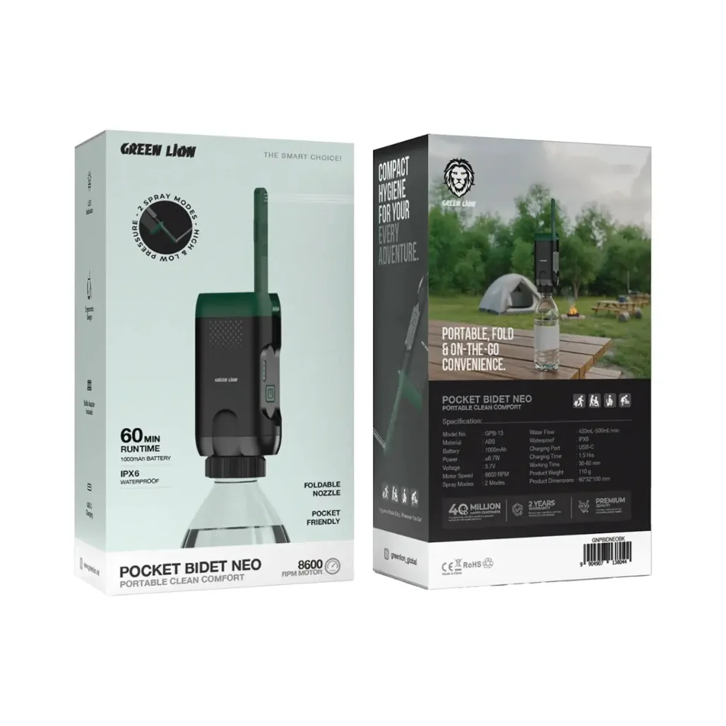 Green Lion Pocket Bidet Neo Portable Clean Comfort - Green - Image 3
