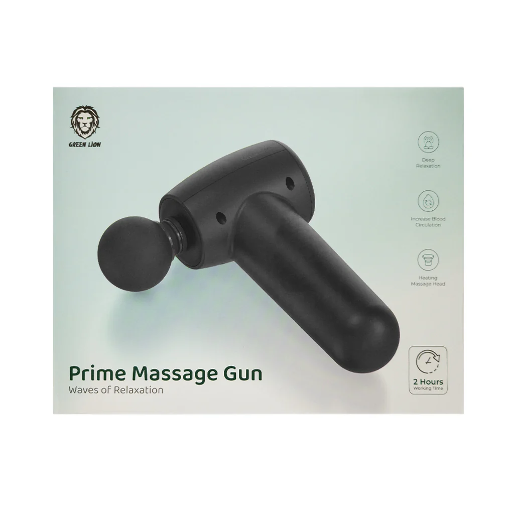 Green Lion Prime Massage Gun - GN7IN1MGUNBK - Image 3