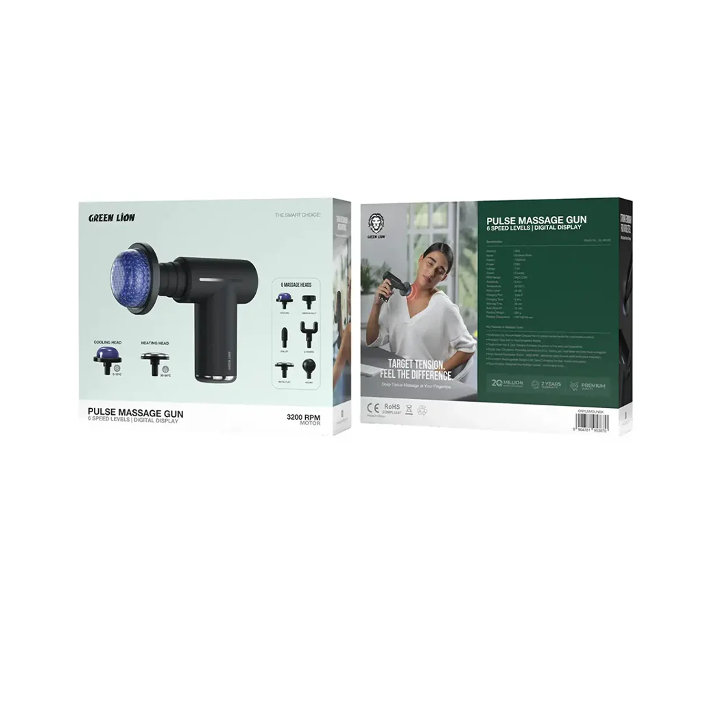 Green Lion Pulse Massage Gun with Hot and Cold Therapy - Image 2