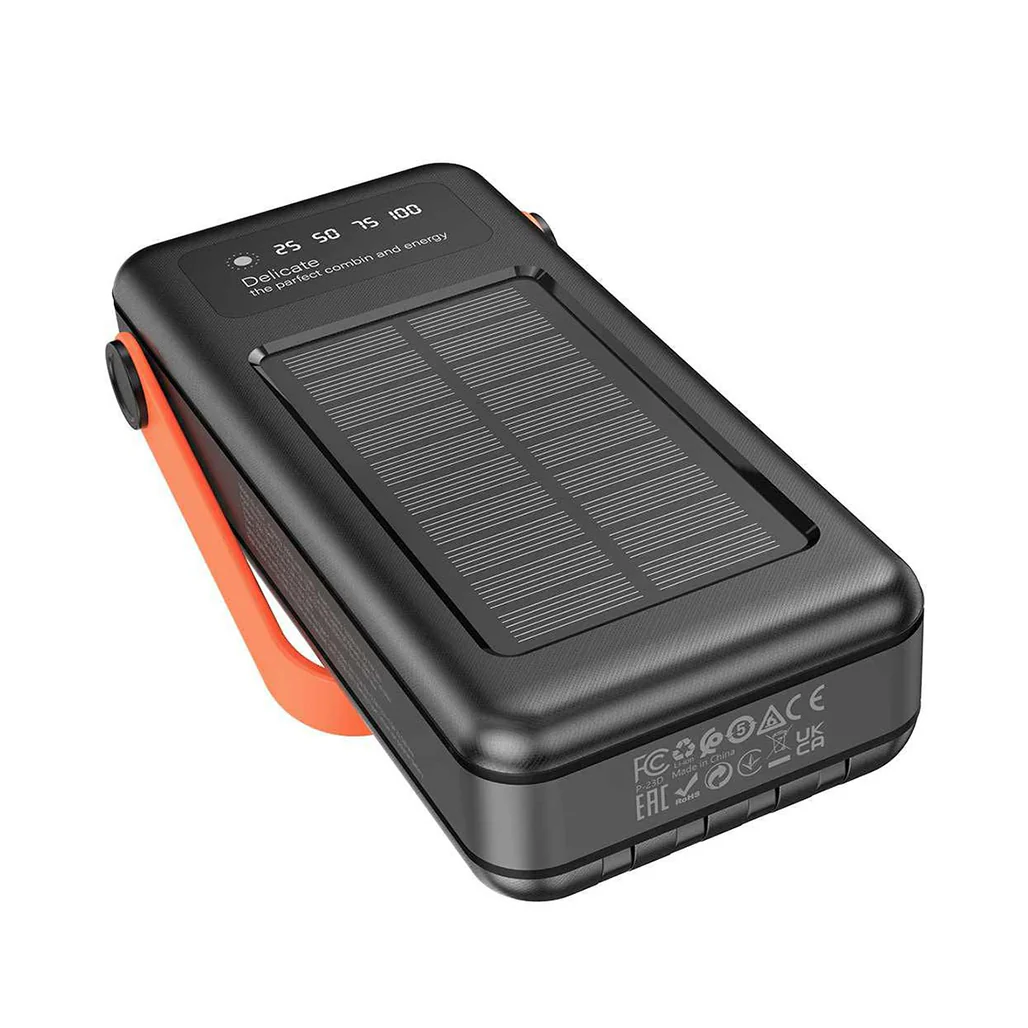 Green Lion Solar Portable Power Bank 30000mAh PD 20W QC3.0 - Black - Image 4