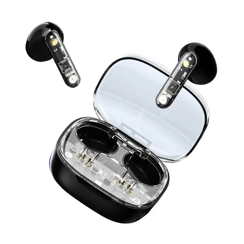 Green Lion Transparent Pro Wireless Earbuds - GNTPROTWSBK - Image 3