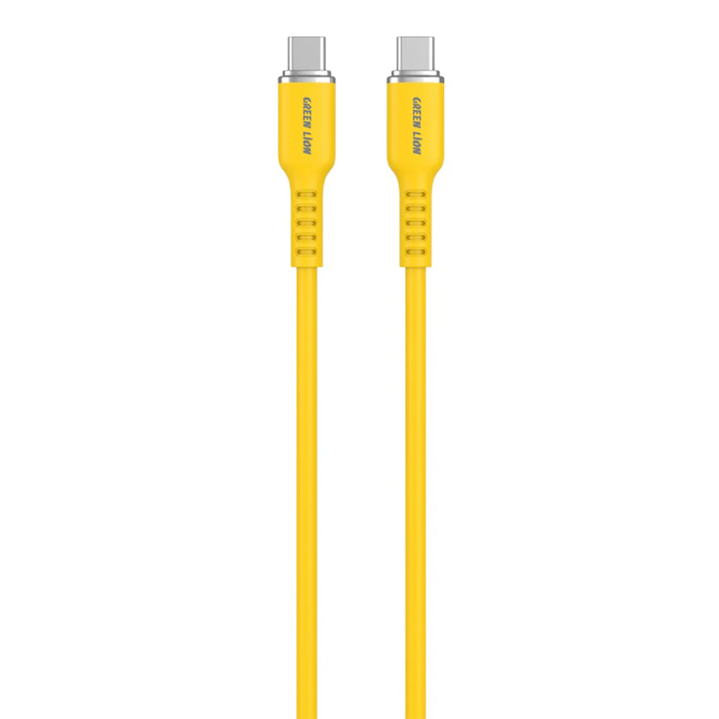 Green Lion USB-C to USB-C Silicone Cable - Fast Charging & Data Transfer - 1m Length - Image 5