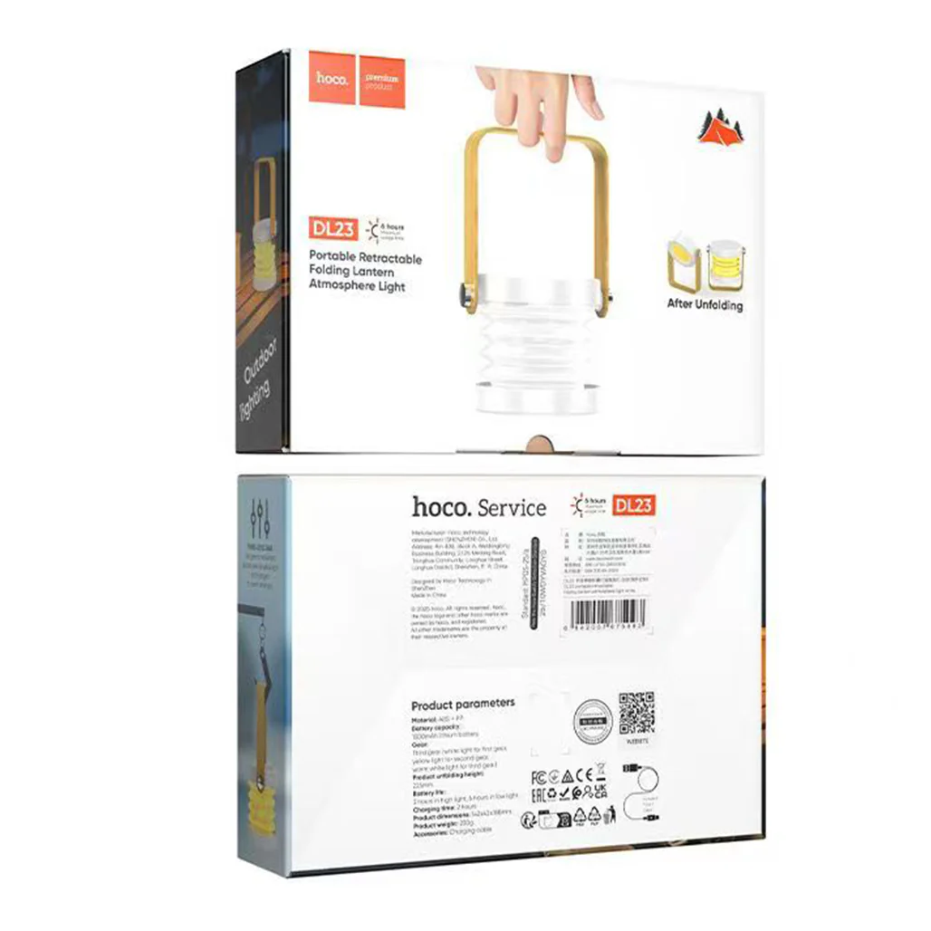 Hoco DL23 Portable Retractable Folding Lantern Atmosphere Light - Image 3