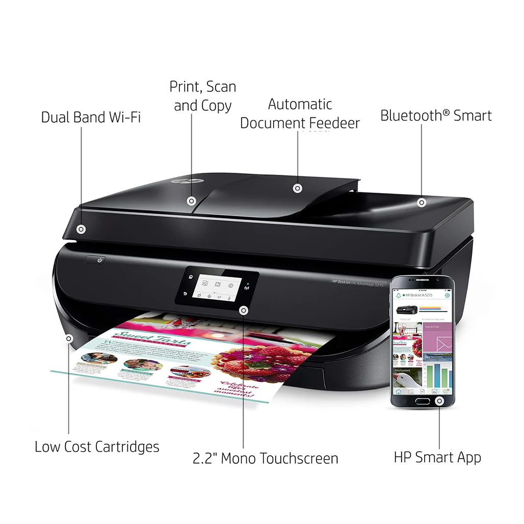HP DeskJet Ink Advantage 5275 - All-in-One Printer - Image 3