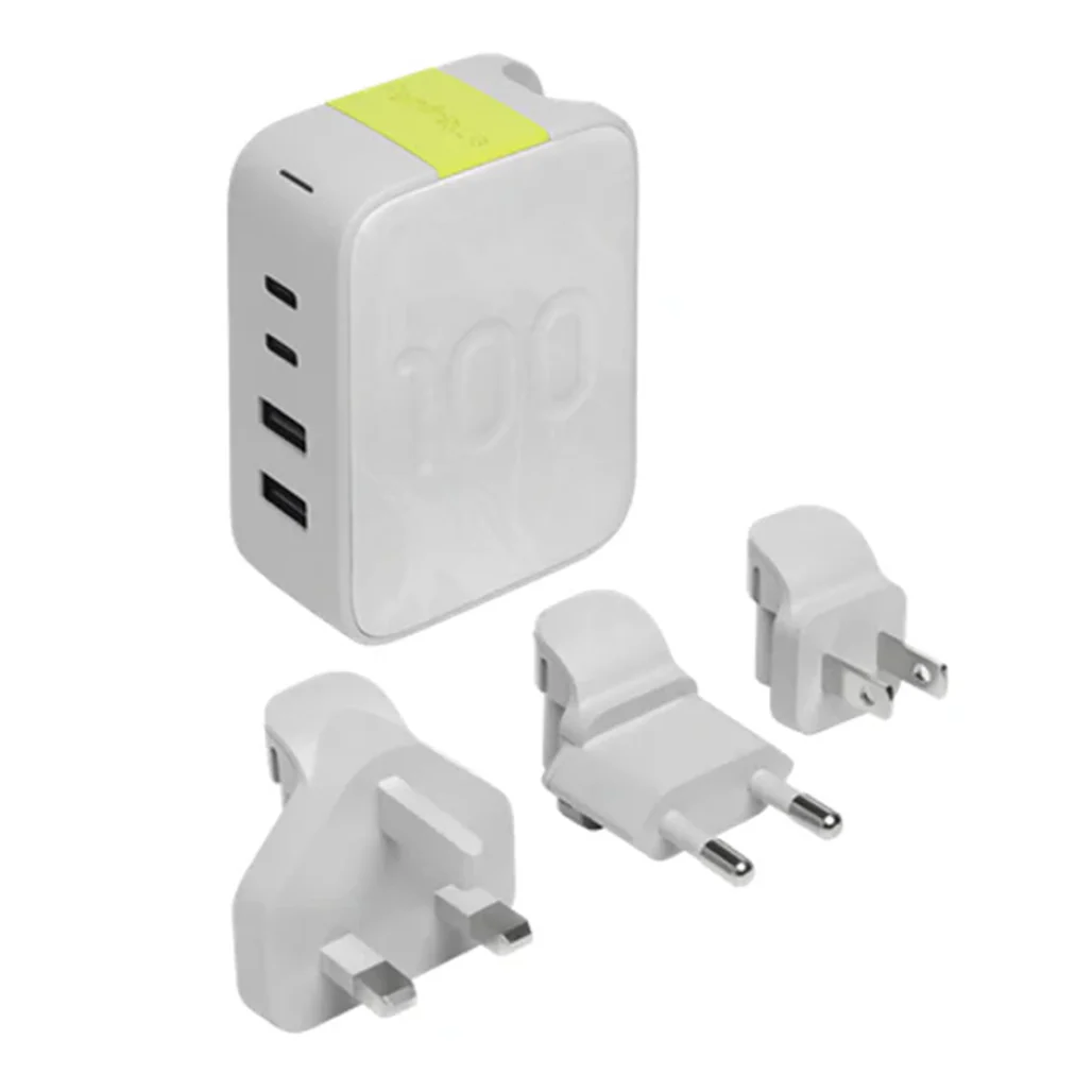 InfinityLAB InstantCharger 100W 4-Port USB Fast Wall Charger – Travel-Ready GaN Charger with USB-C & USB-A, Global Plug Adapters, Eco-Friendly Design - Image 2