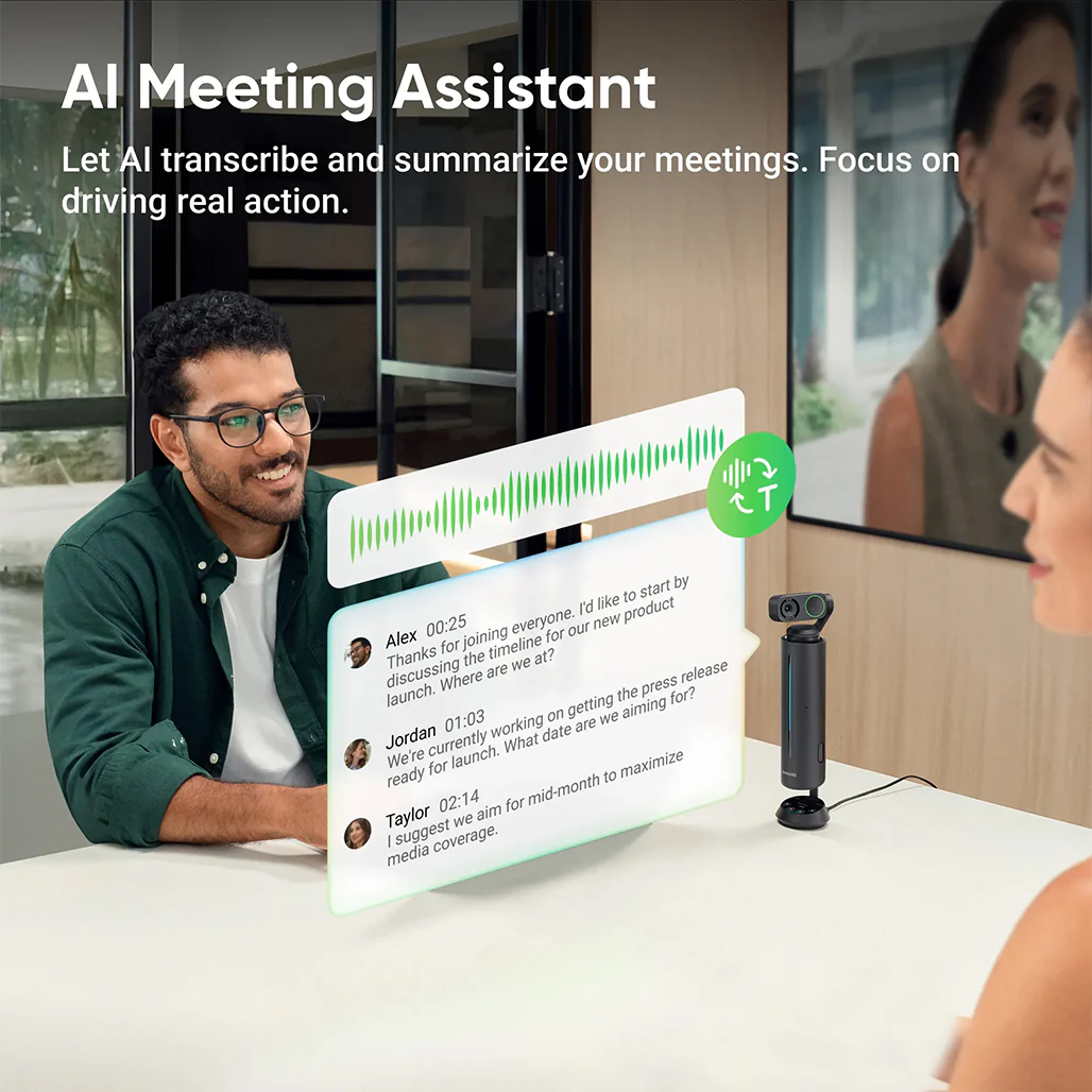 Insta360 Wave - Professional Speakerphone with AI Recording Suite - Image 9