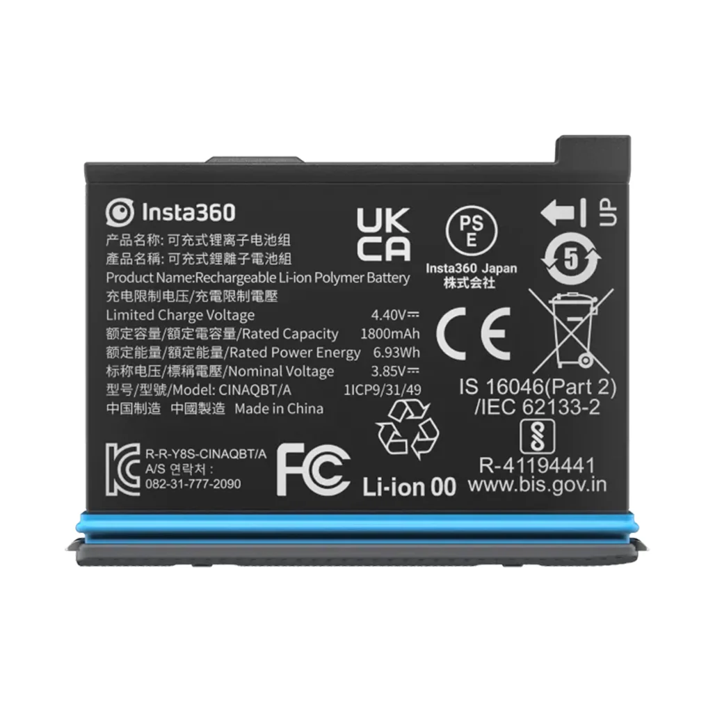 Insta360 X3 Battery - High-Capacity 1800mAh for Extended Shooting - Image 4
