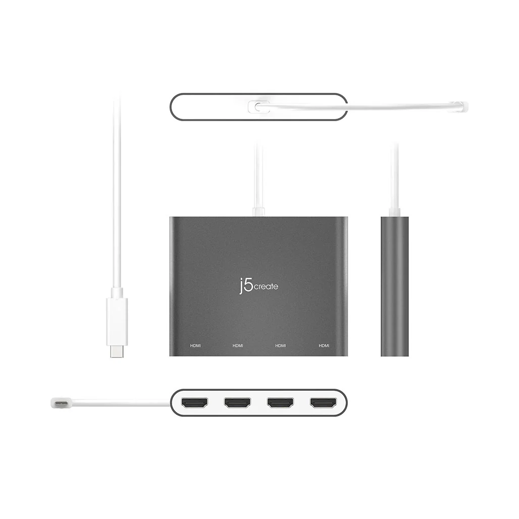 J5Create USB-C to 4-Port HDMI™ Multi-Monitor Adapter JCA366 - 4K Display Expansion for MacBook® and PC - Image 6