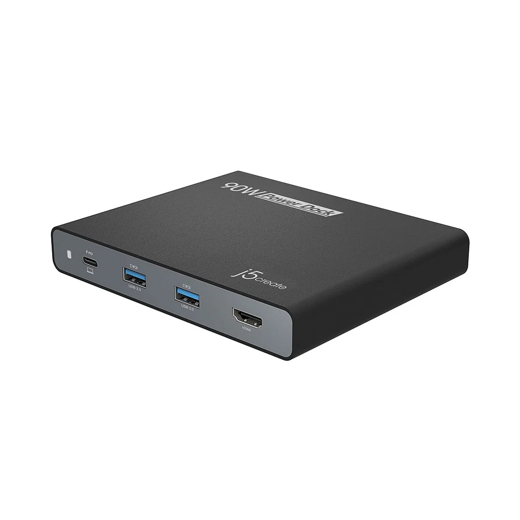 J5Create 90W Built-in USB-C™ Travel Dock - JCDP392 | Portable 4K HDMI Docking Station with Power Delivery - Image 3