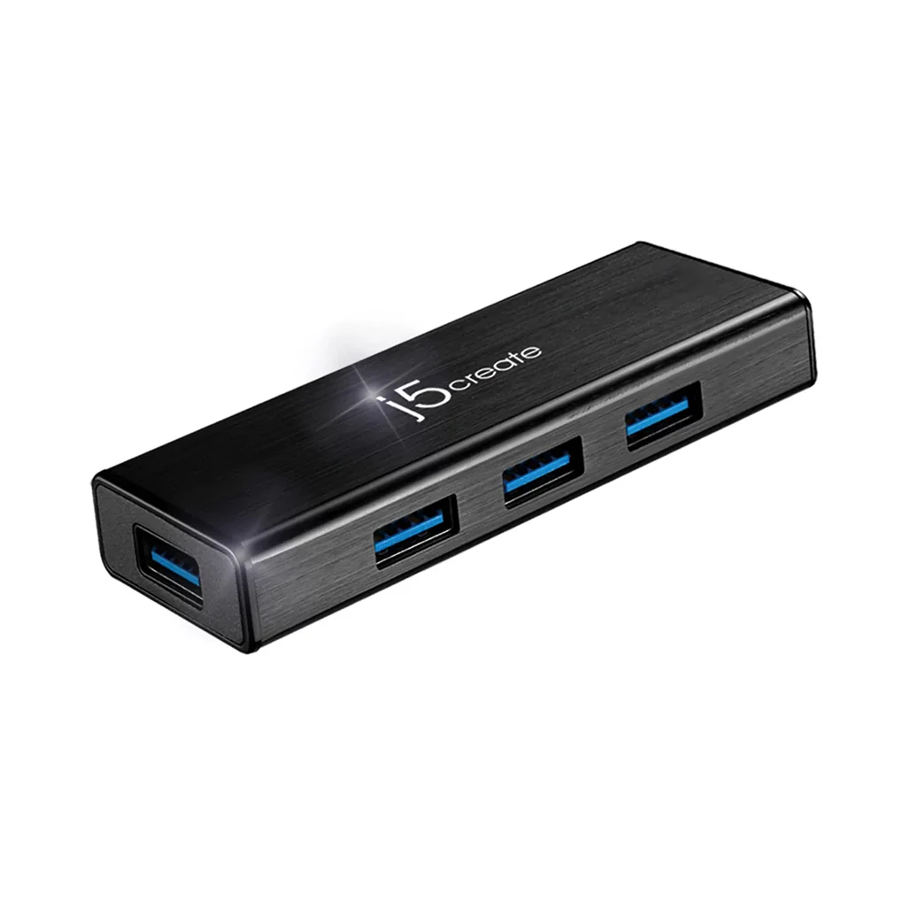 J5Create USB™ 3.0 4-Port Mini Hub JUH344 - Fast-Charging USB Adapter for Windows®, macOS®, Linux® - Image 2