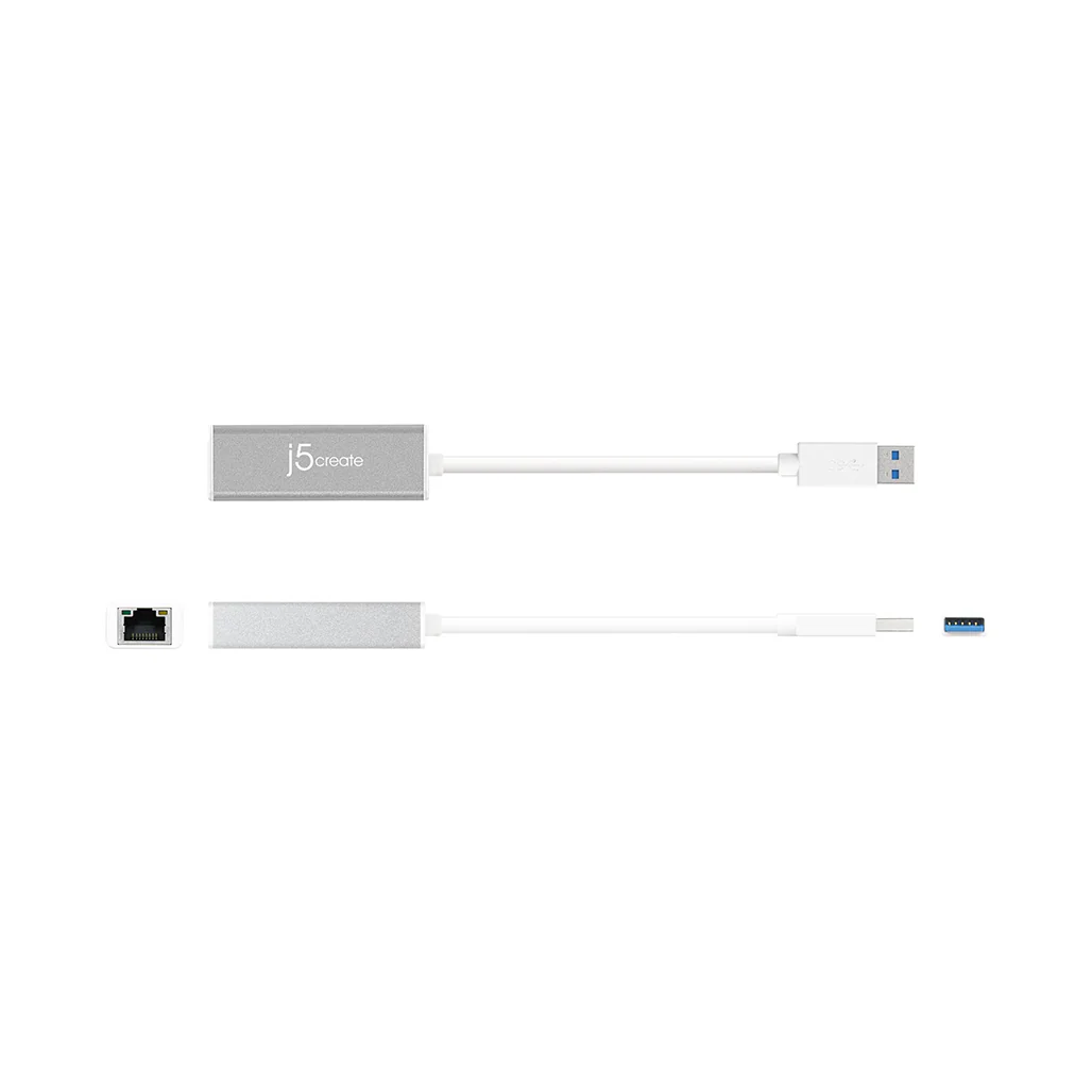 J5Create USB™ 3.0 Gigabit Ethernet Adapter JUE130 – macOS®/Windows®/Chrome OS™ Compatible - Image 3
