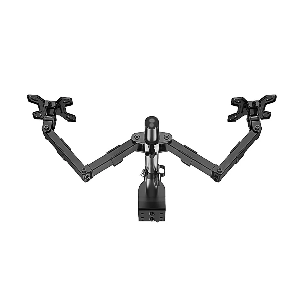 KALOC DW220J Adjustable Horizontal Dual Monitor Arm for 17" to 27" Screens - Tiling Angle Adjustment, Cable Management, and 360° Rotation - Image 3