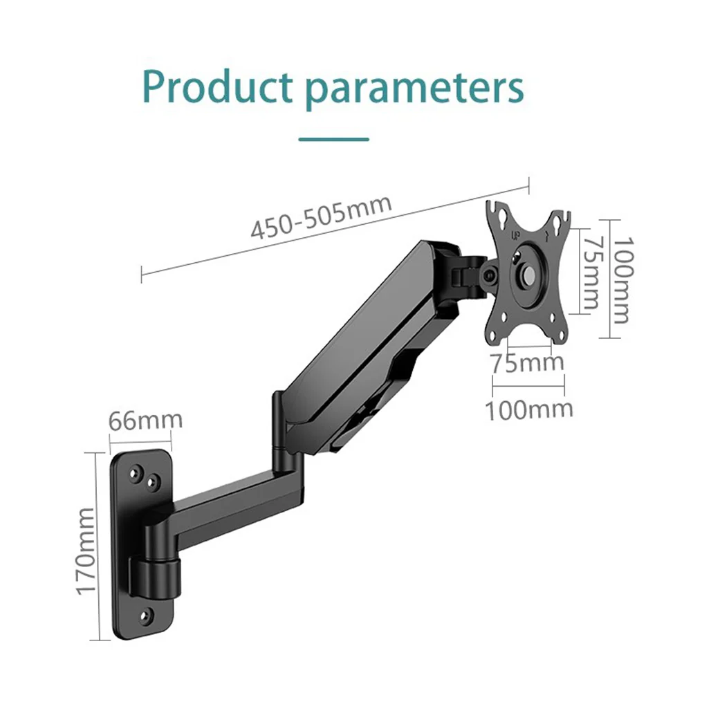 KALOC KLC-M520 Adjustable Single Monitor Arm for 17-35 Inch Screens – Internal Gas Spring Technology - Image 2