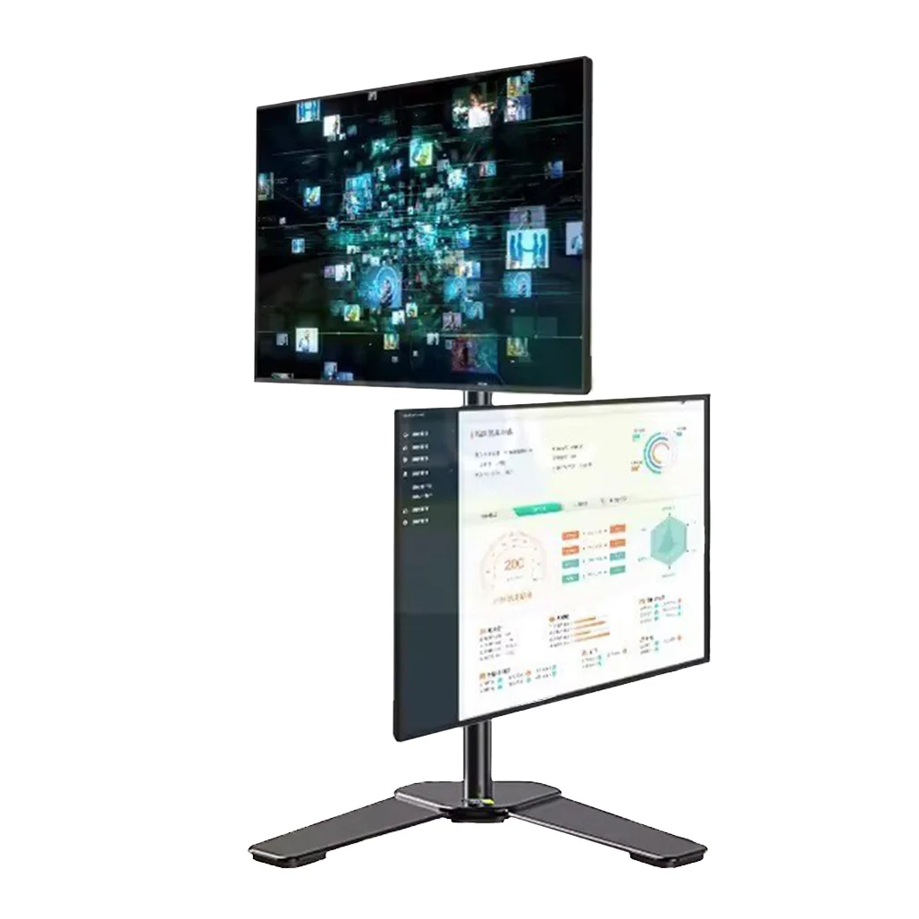 KALOC/ZENO MT602 Adjustable Vertical Dual Monitor Arm for 17 to 27" Screens – Tilt, Swivel, Rotate, and Hidden Cable Management - Image 2