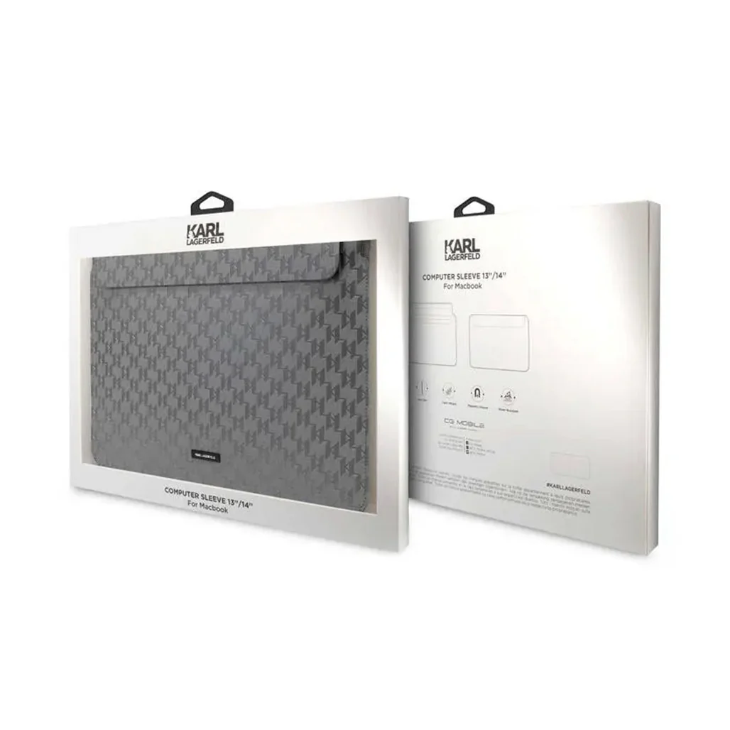 Karl Lagerfeld 14" - Saffiano Mono Plaque Computer Sleeve | KLCS14SAKLHPG - Image 4