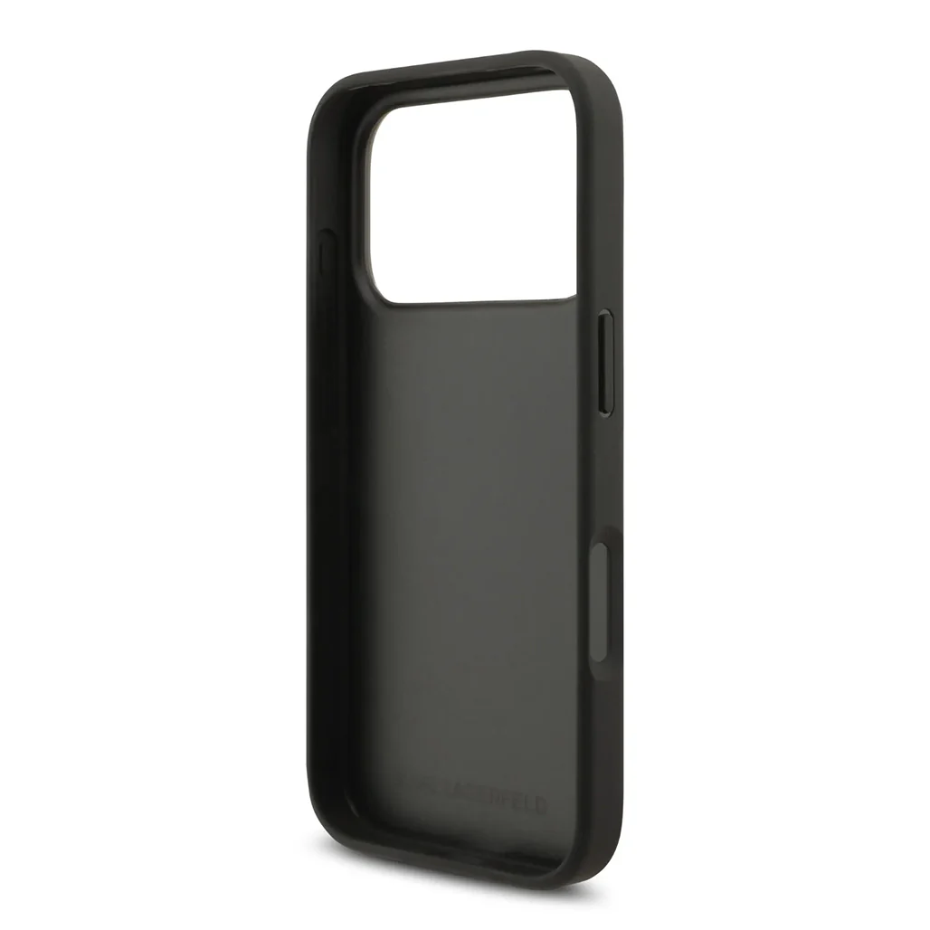 Karl Lagerfeld Full Wrapped Saffiano Leather Case with Karl & Choupette Head Pins for iPhone 17 Pro Max - Image 5