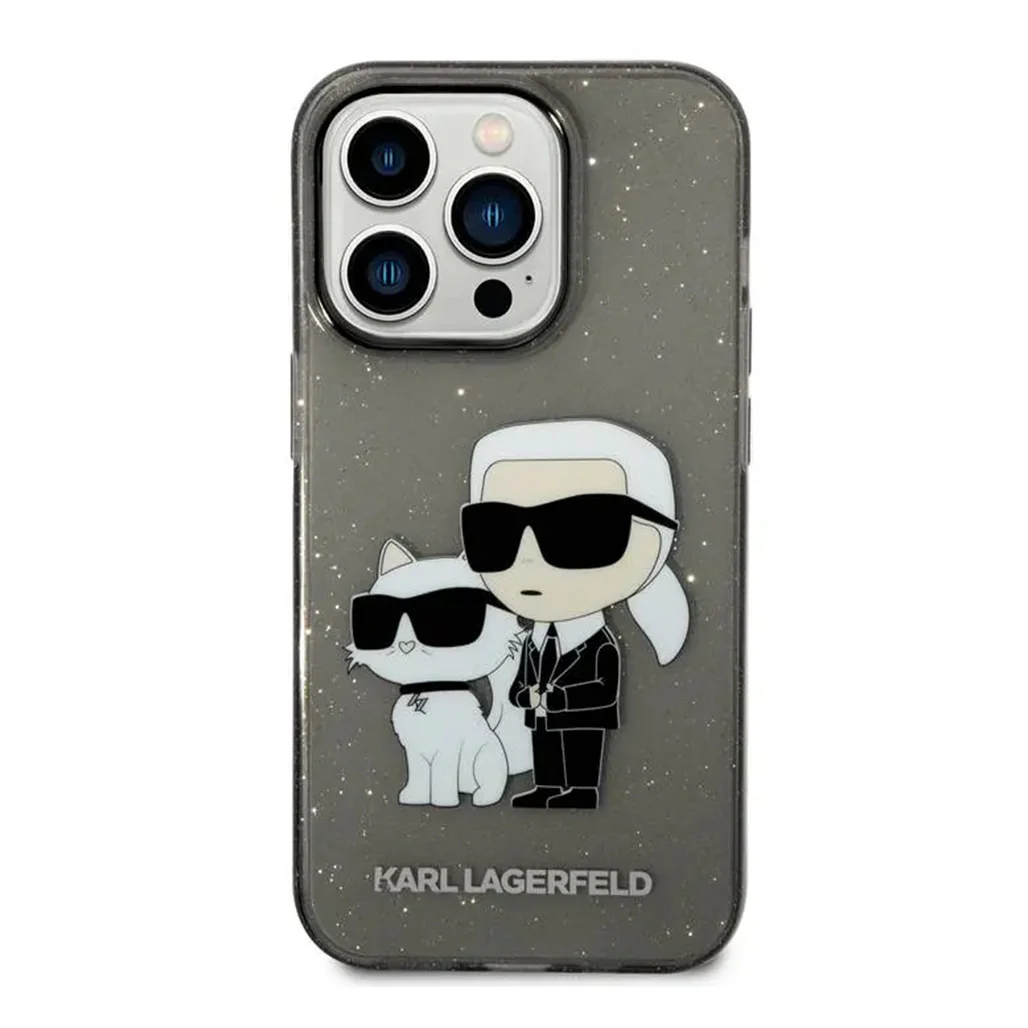 Karl Lagerfeld - IML Glitter NFT Karl & Choupette Hard Case - For iPhone 15 Pro - Image 6