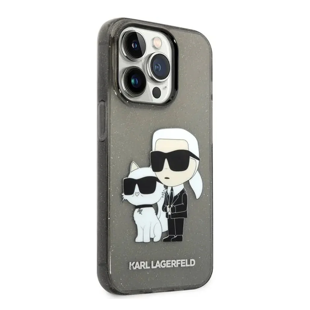 Karl Lagerfeld - IML Glitter NFT Karl & Choupette Hard Case - For iPhone 15 Pro - Image 8