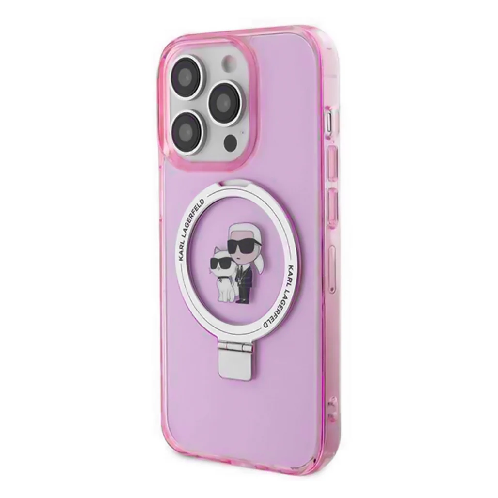 Karl Lagerfeld - iPhone 15 Pro Ring Stand Case Karl & Choupette NFT - Image 2