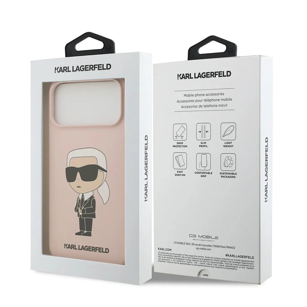 Karl Lagerfeld Liquid Silicone Case with Ikonik NFT Logo for iPhone 17 Pro Max - Image 16