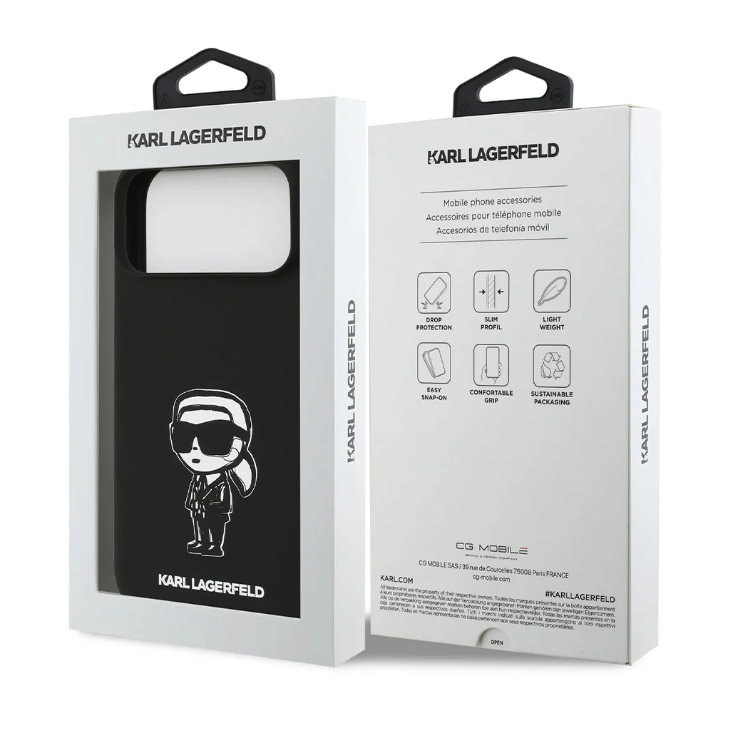 Karl Lagerfeld Liquid Silicone Case with Karl Sketch for iPhone 17 Pro - Image 8