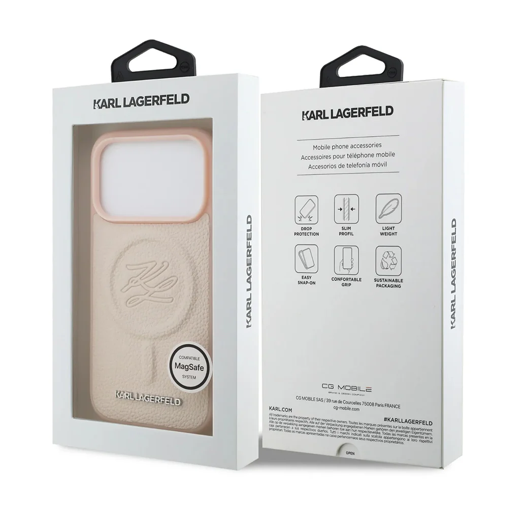 Karl Lagerfeld MagSafe PU Leather Case with Debossed Logo for iPhone 17 Pro Max - Image 16