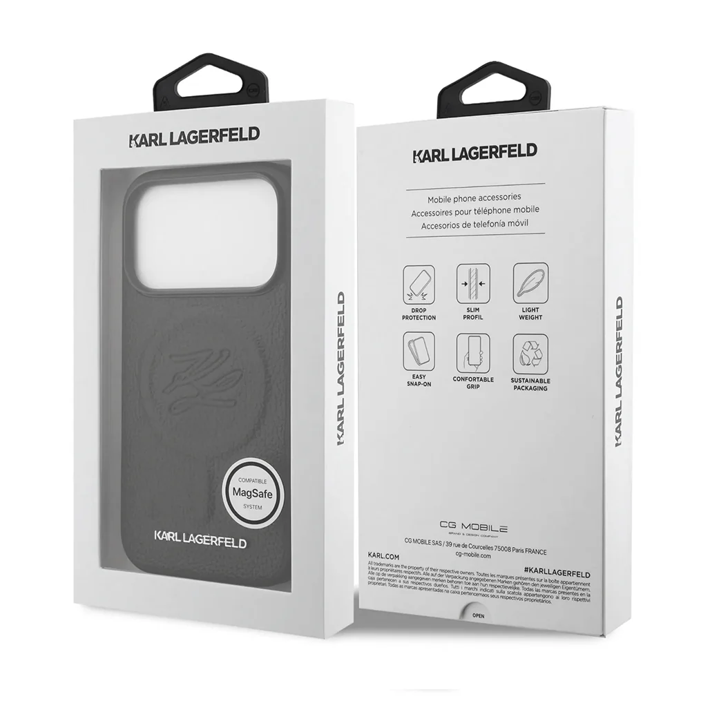 Karl Lagerfeld MagSafe PU Leather Case with Debossed Logo for iPhone 17 Pro - Image 24