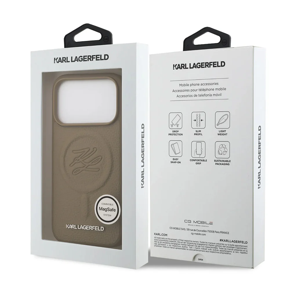 Karl Lagerfeld MagSafe PU Leather Case with Debossed Logo for iPhone 17 Pro Max - Image 8
