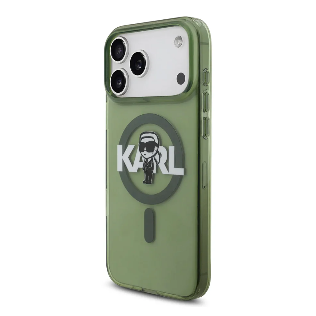 Karl Lagerfeld MagSafe IML Case for iPhone 17 Pro Max – Transparent Kaki - Image 3