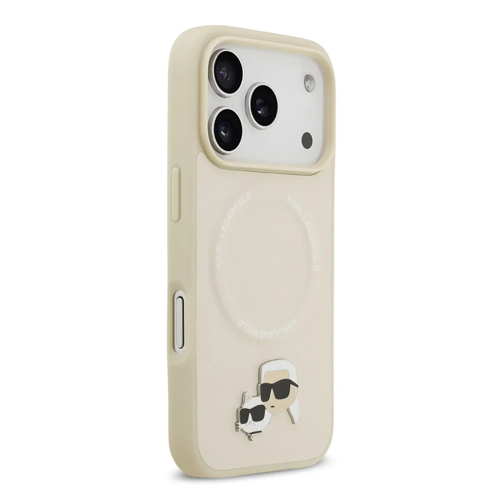 Karl Lagerfeld PU Leather Case with Karl & Choupette Head Pins for iPhone 17 Pro Max - Image 10