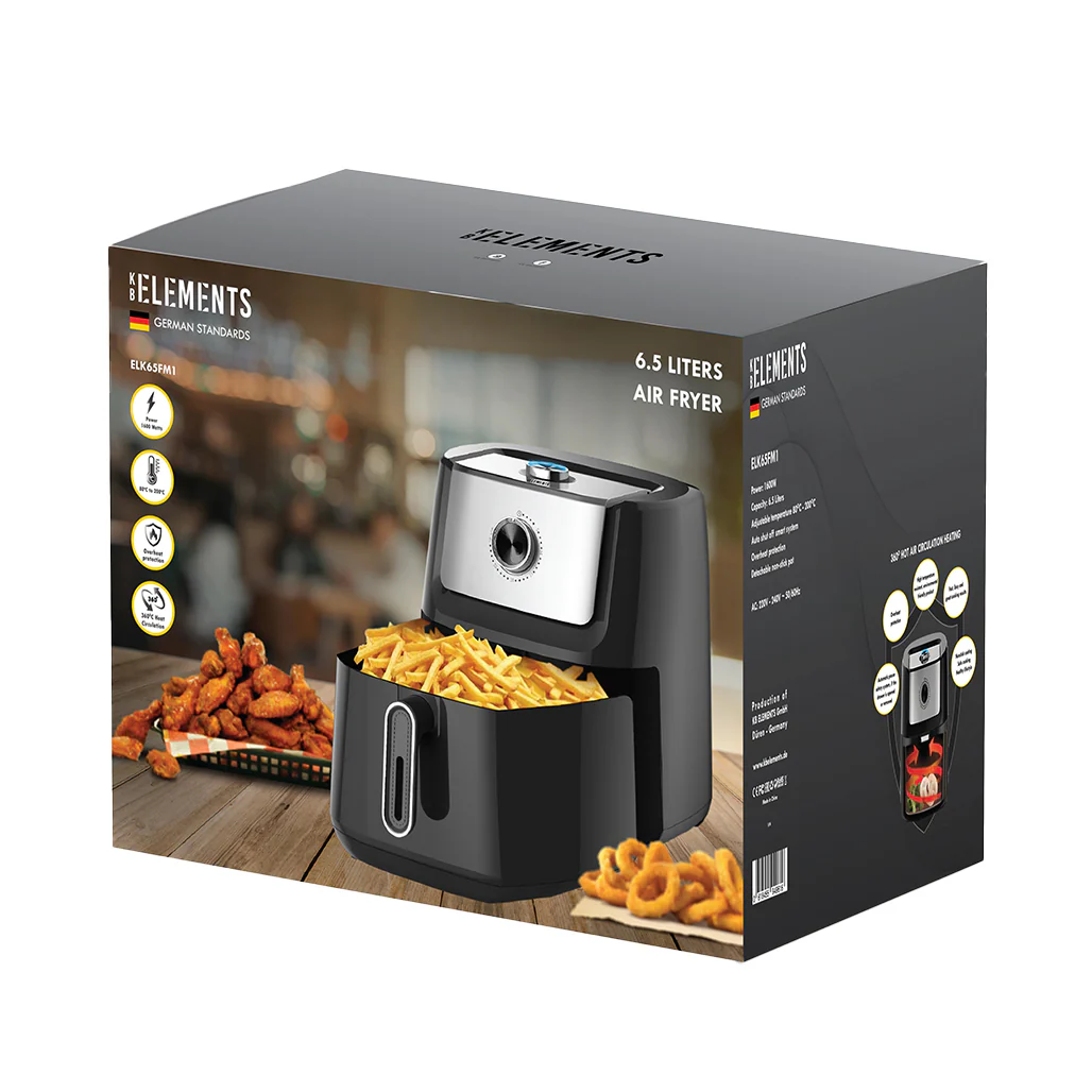 KB Elements ELK65FM1 6.5L Manual Air Fryer - Image 5