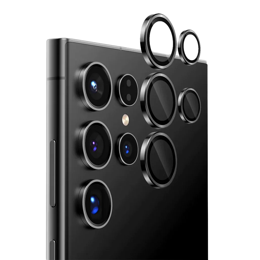 Kingkong Camera Lens Glass Film Black for Samsung S24 Ultra – Premium Tempered Glass Protection