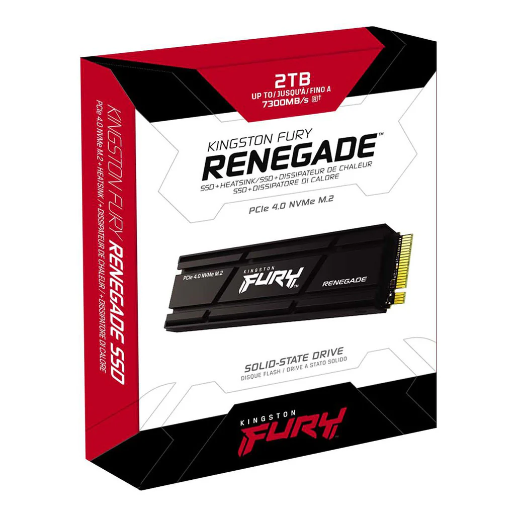 Kingston FURY Renegade 2TB PCIe 4.0 NVMe M.2 SSD with Heatsink – Superior Performance for Gamers and Enthusiasts