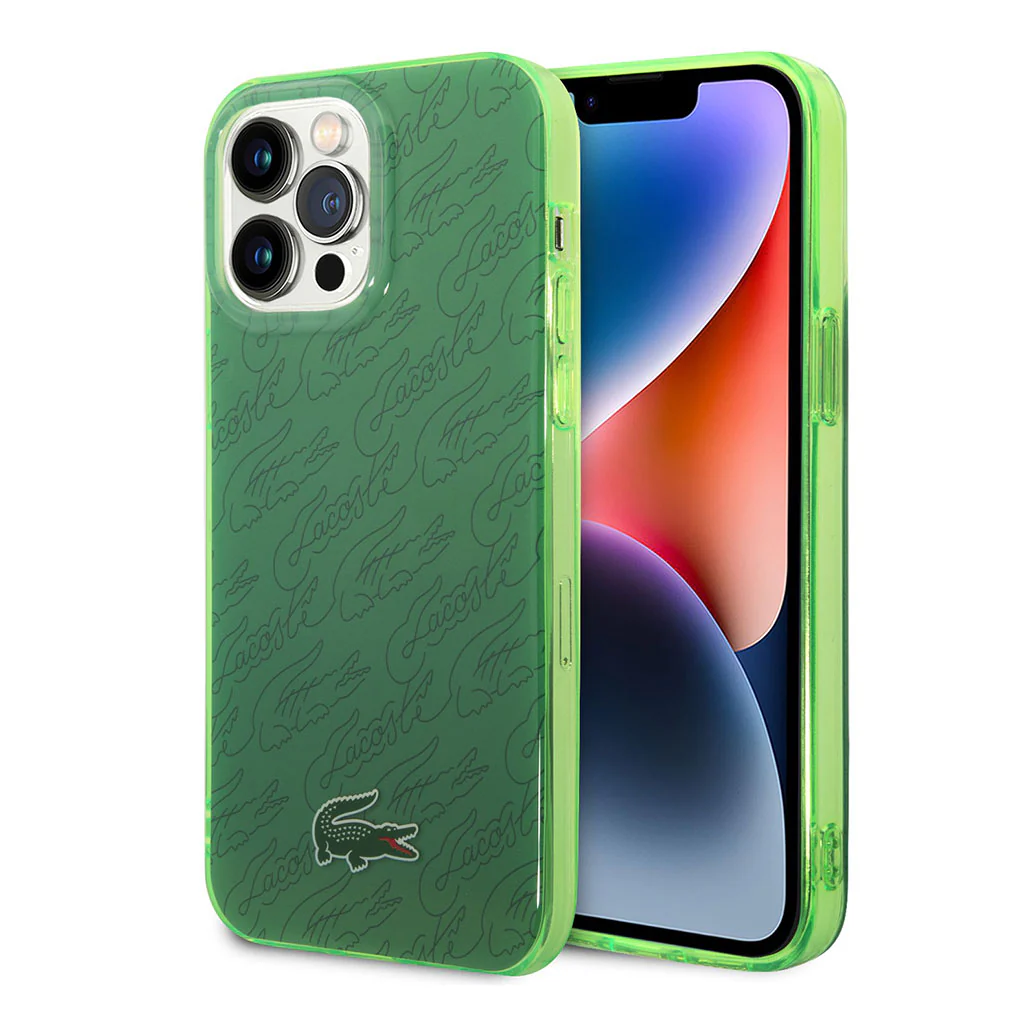Lacoste Hard Case IML Double Layer & Dyed Bumper Signature Pattern for iPhone 14 Pro - Image 2