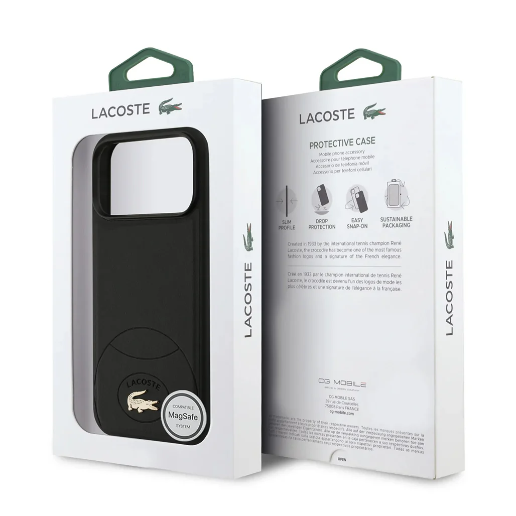 Lacoste MagSafe PU Leather Hard Case with Bliss Design for iPhone 17 Pro - Image 8