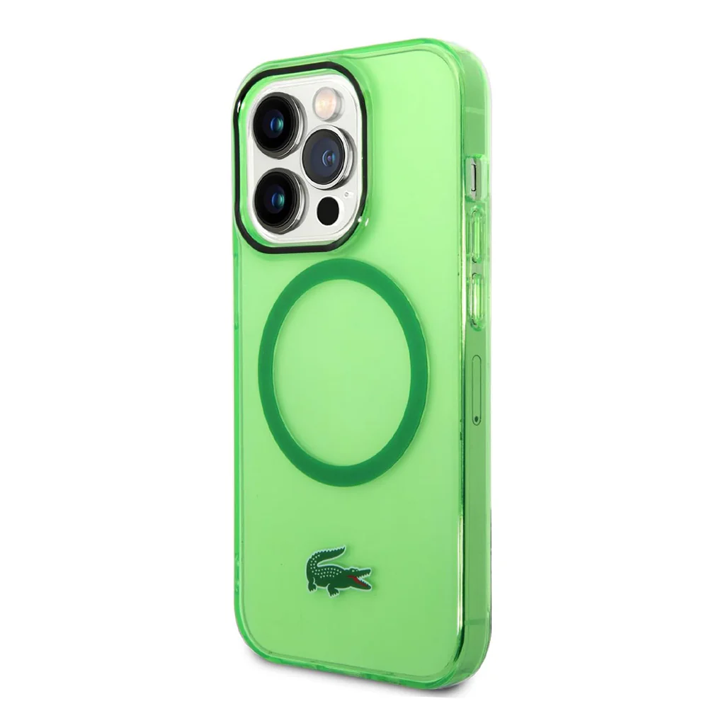 Lacoste MagSafe Transparent Case for iPhone 15 Pro Max - Green - Image 2