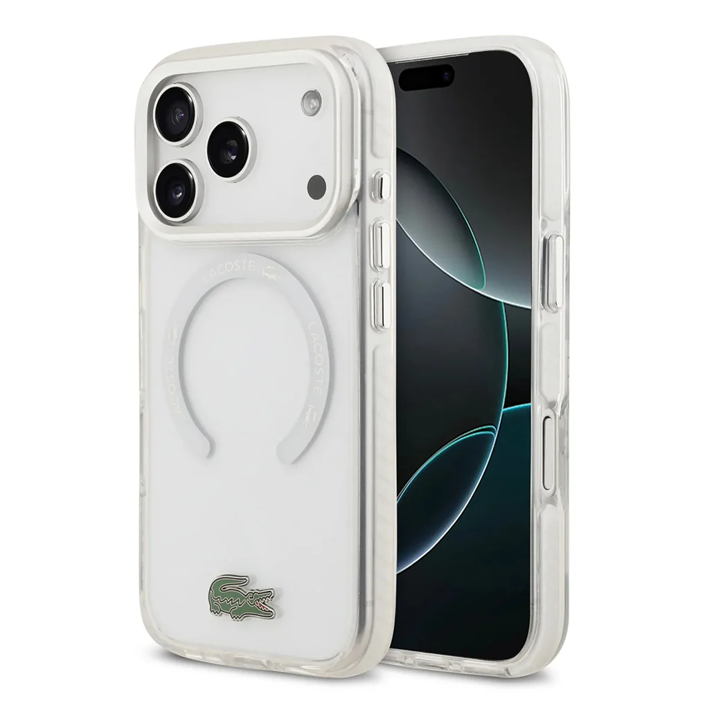 Lacoste MagSafe Transparent TPU+PC Case with Frosted Finish for iPhone 17 Pro Max - Image 26