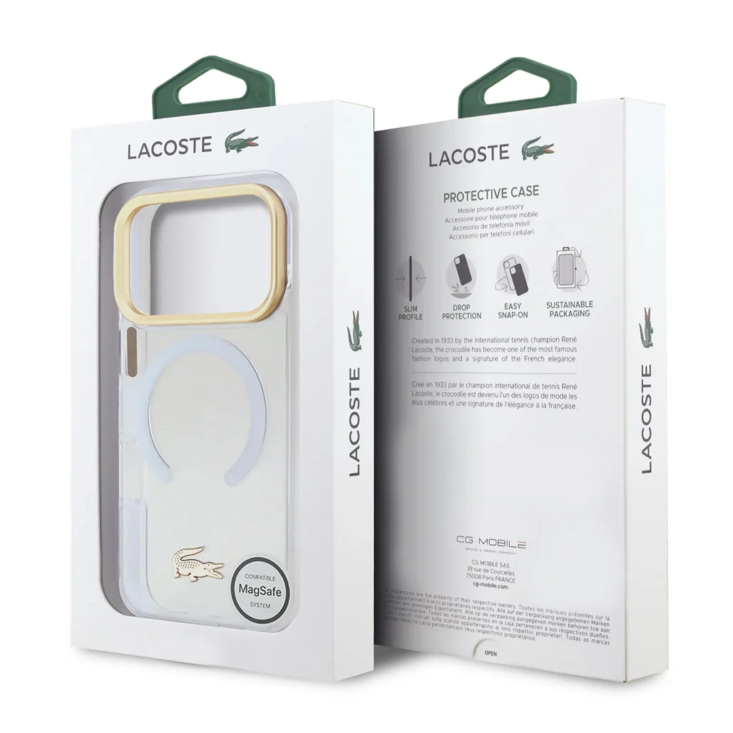 Lacoste MagSafe Transparent TPU+PC Frosted Case for iPhone 17 Pro - Image 23