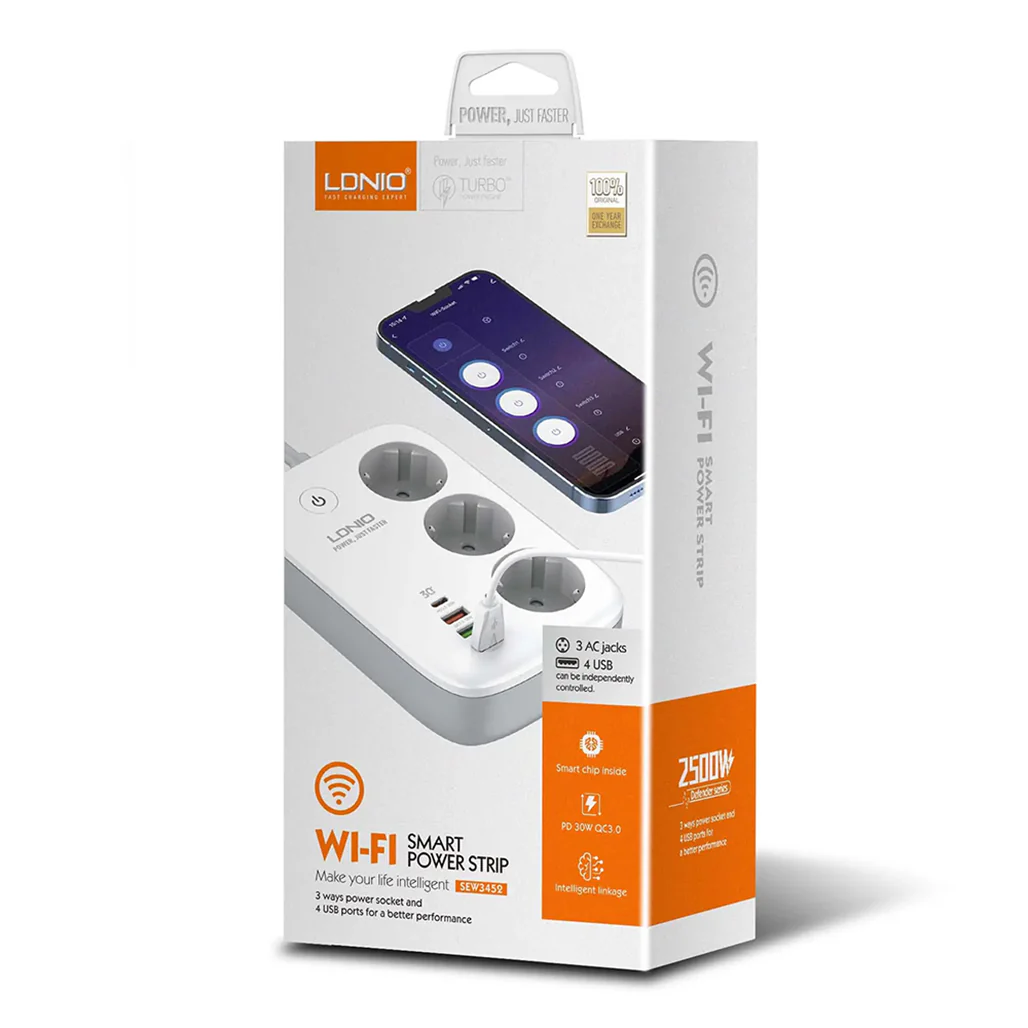 LDNIO 3 AC Outlets Wi-Fi Smart Power Strip - Image 4