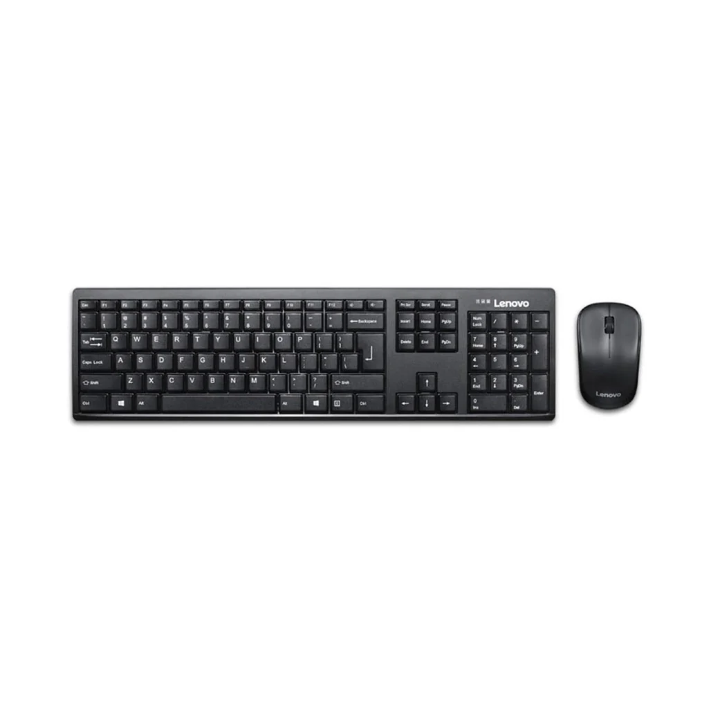 Lenovo 100 Wireless Keyboard and Mouse Combo - English and Arabic, Black