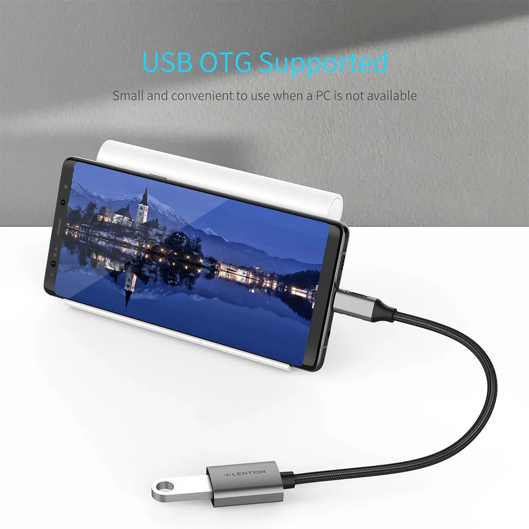 Lention C6 USB-C to USB 3.0 Adapter [2-Pack] | Type C Male to USB A Female OTG Converter (CB-C6) - Image 5