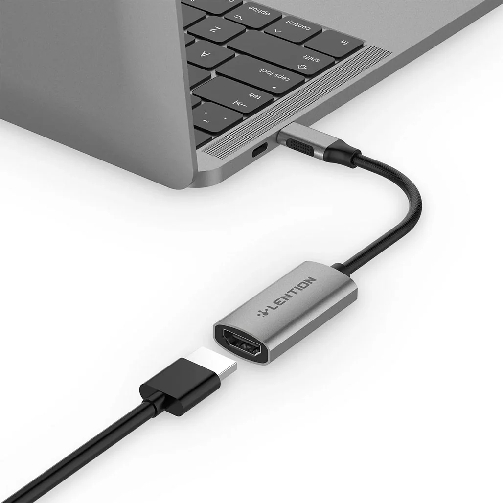 Lention USB-C to HDMI Adapter (CB-CU607H) | 4K@60Hz, Audio & Video Transfer, Compatible with MacBook Pro, iPad Pro - Image 3