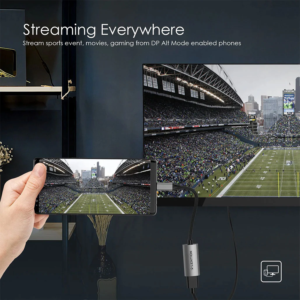 Lention USB-C to HDMI Adapter (CB-CU607H) | 4K@60Hz, Audio & Video Transfer, Compatible with MacBook Pro, iPad Pro - Image 9