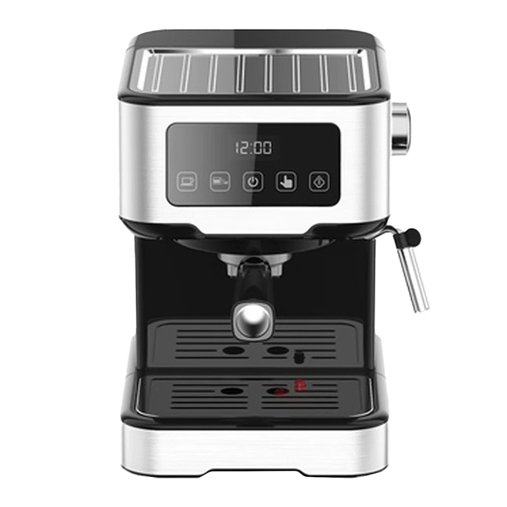 LePresso Digital Coffee Machine with 15 Bar Pressure Pump, Capsule Filter, and Milk Steamer – Black