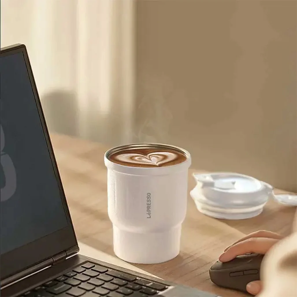 Lepresso Insulated Tumbler – 450ml Stainless Steel Travel Mug for Hot & Cold Drinks - Image 4