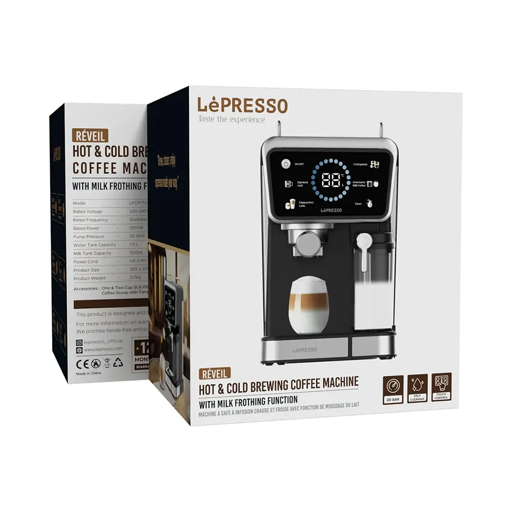 LePresso Réveil Hot & Cold Coffee Machine 20 Bar, 1350W - Image 5