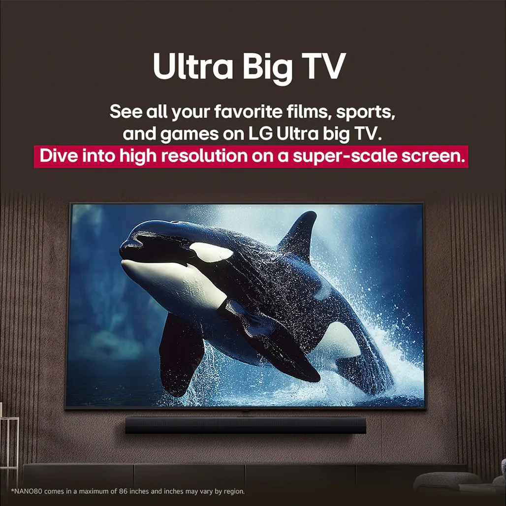 LG 86" NanoCell AI NANO80 4K Smart TV - 86NANO80A6A - Image 12