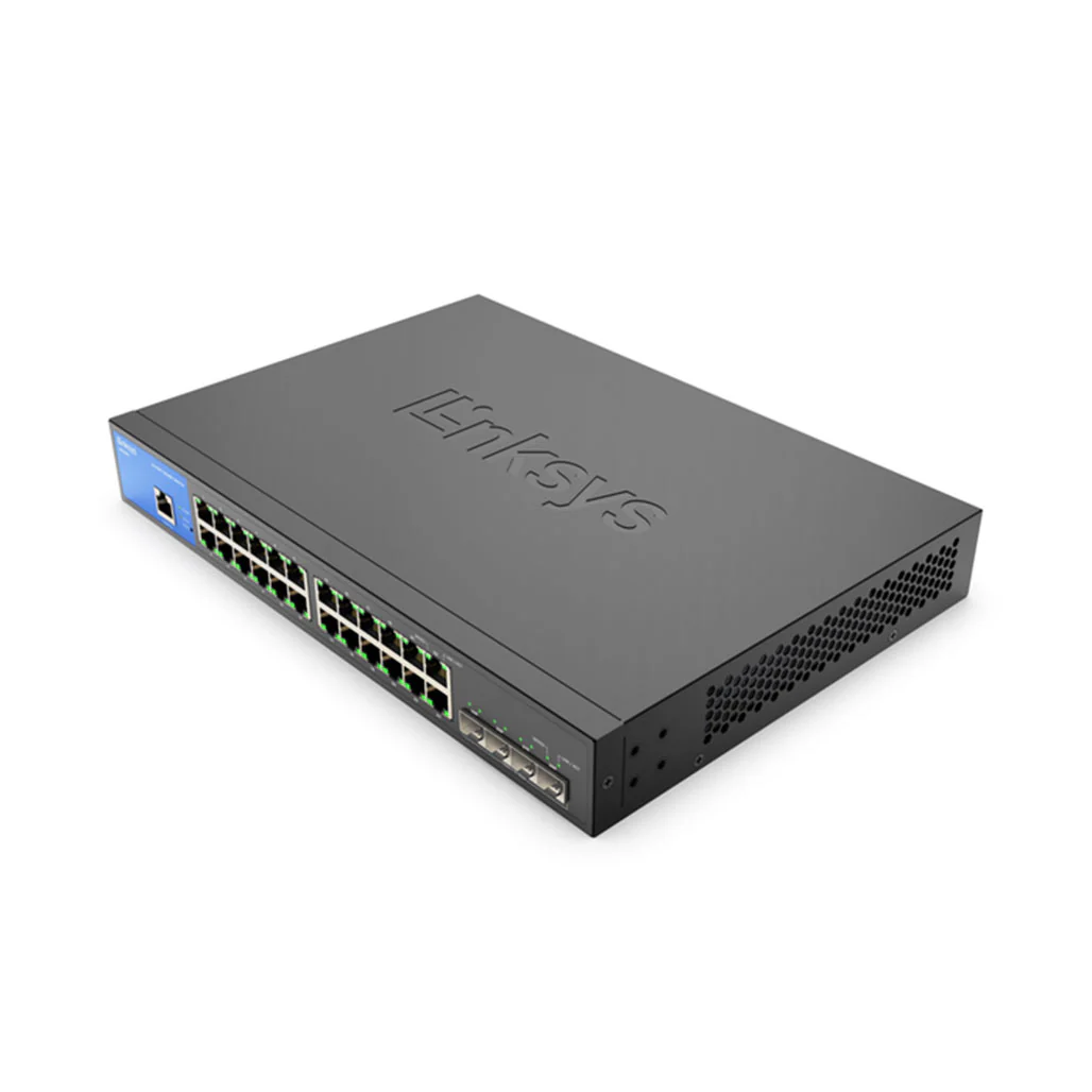 Linksys LGS328PC 24-Port Managed Gigabit PoE+ Switch with 250W Power and 4 SFP Uplinks - Image 3