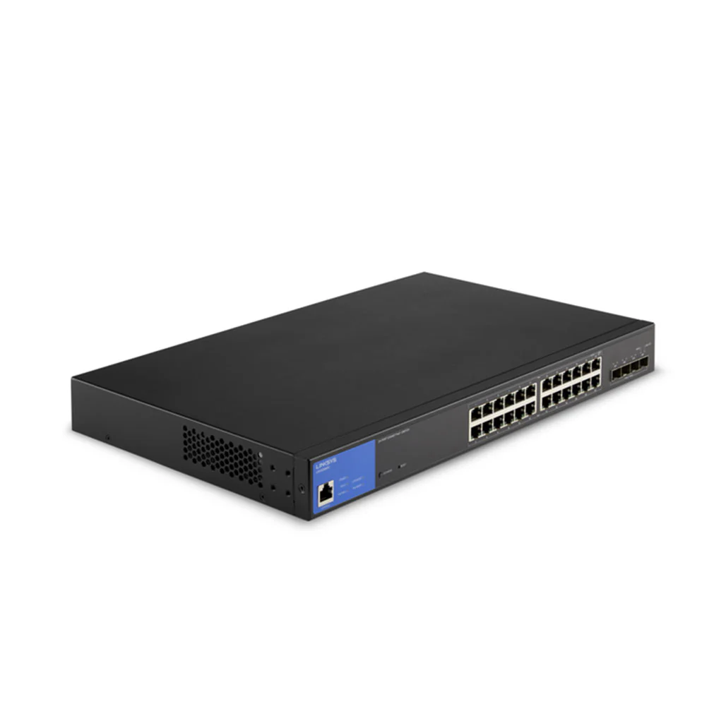Linksys LGS328MPC-EU - 24-Port Managed Gigabit PoE+ Switch with 4 10G SFP+ Uplinks - Image 3